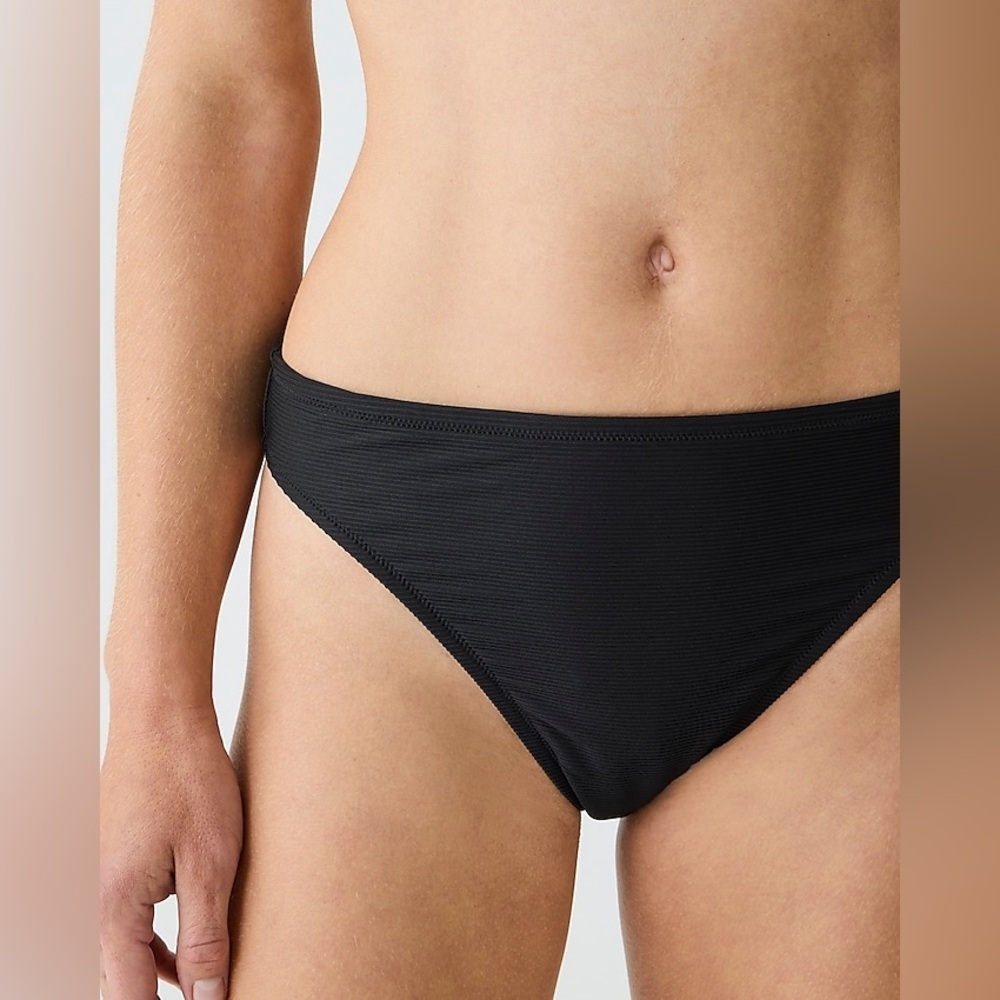 J.Crew  Textured hipster full-coverage bikini bottom